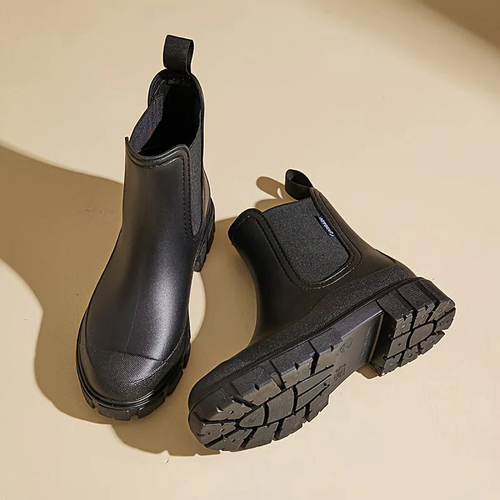 Women's Stylish Waterproof Rain Boots with Non-Slip Sole-Metro Lane Plaza