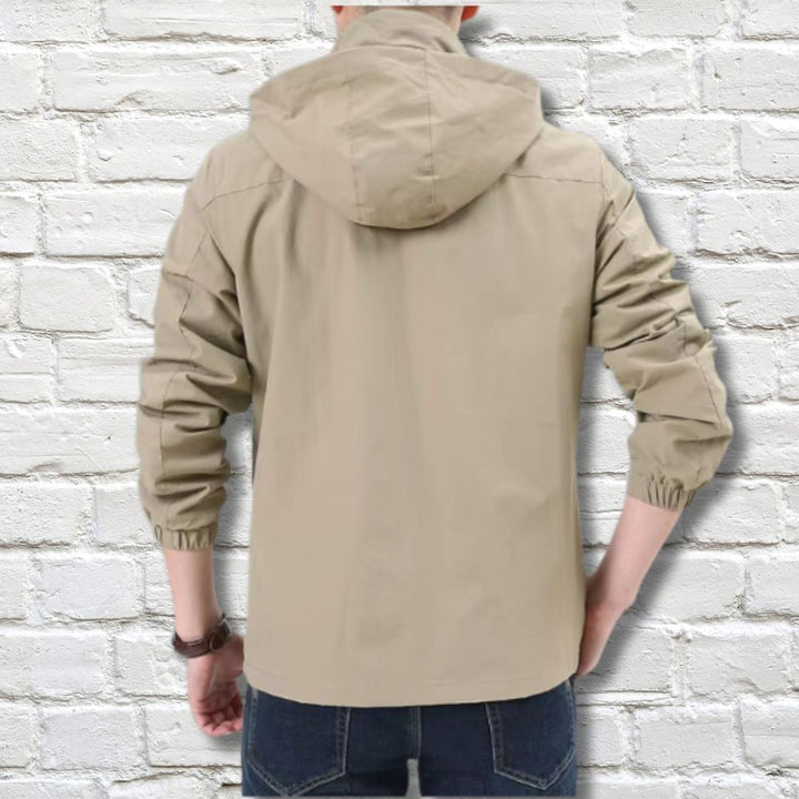 Casaco casual com capuz para homem