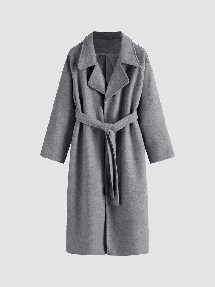 Langer Oversize-Mantel für Damen mit Gürtel