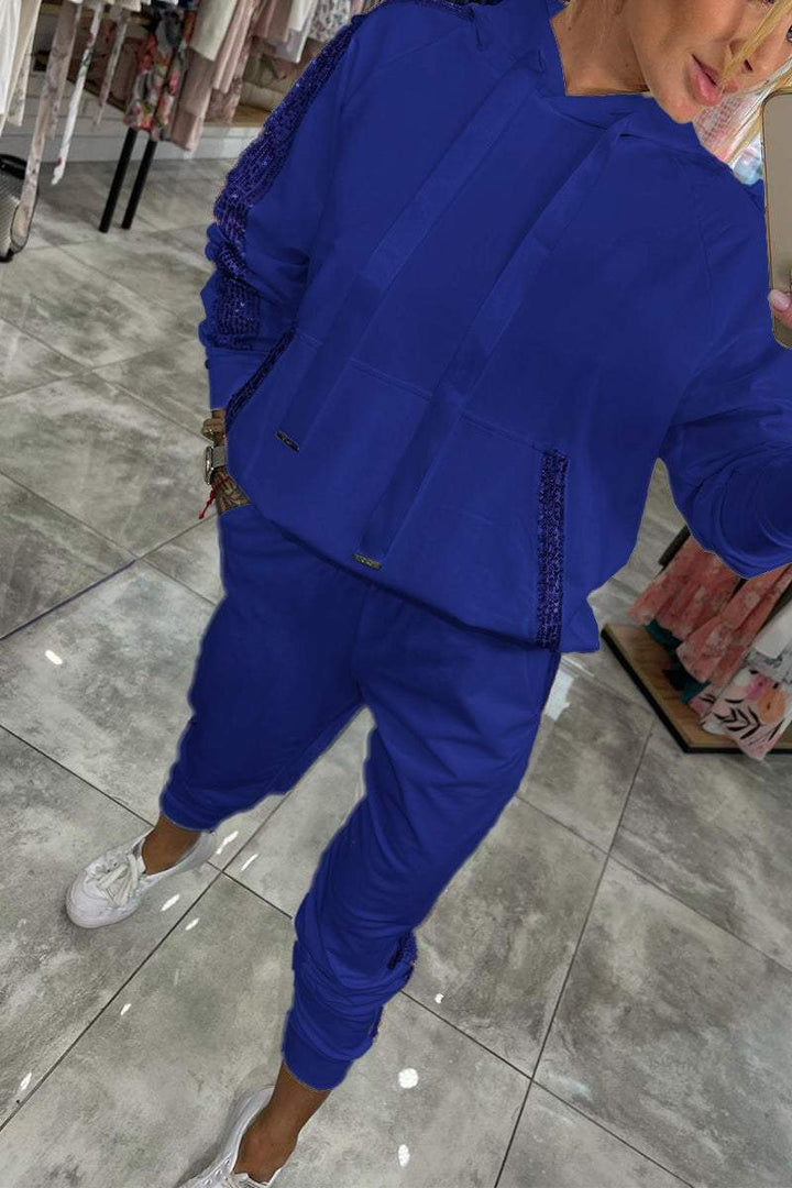 Tammie | Women's Comfortable Hoodie and Pants Set in Autumn Colors-Metro Lane Plaza