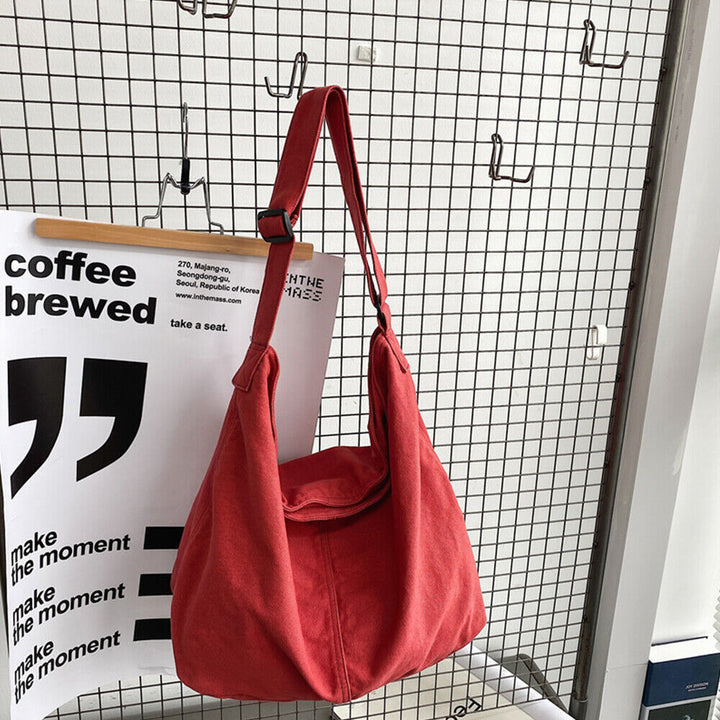 Tansie | Women's Oversized Canvas Shoulder Bag, Durable & Casual-Metro Lane Plaza