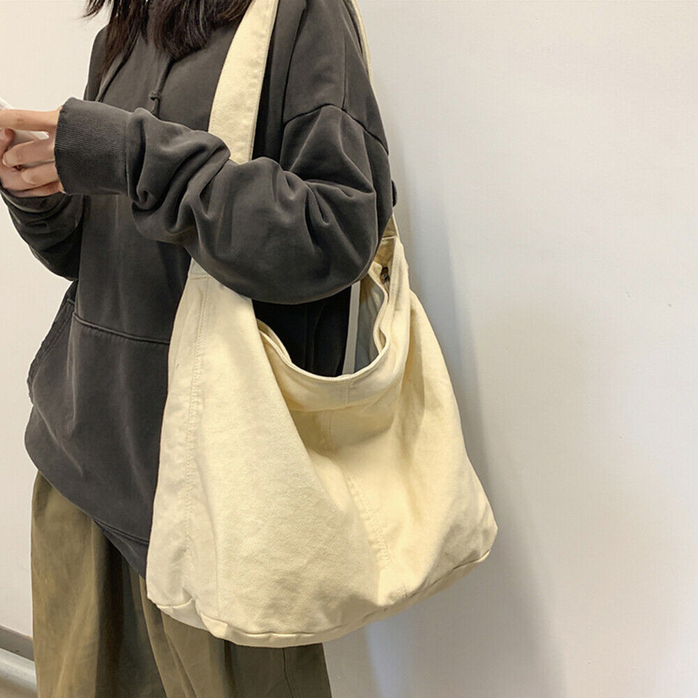 Tansie | Women's Oversized Canvas Shoulder Bag, Durable & Casual-Metro Lane Plaza