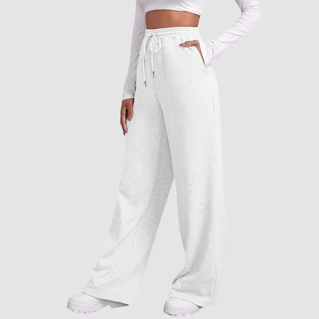 Tara | Women's Lined Wide Leg Jogging Pants-Metro Lane Plaza
