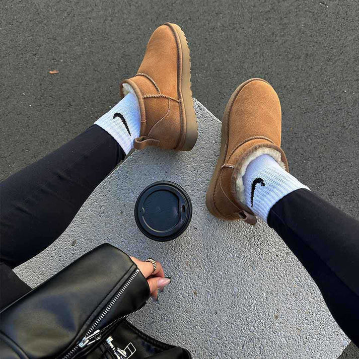 Women's Mini Boots | Cozy Ankle Boots with Soft Lining-Metro Lane Plaza