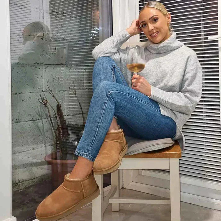 Women's Mini Boots | Cozy Ankle Boots with Soft Lining-Metro Lane Plaza