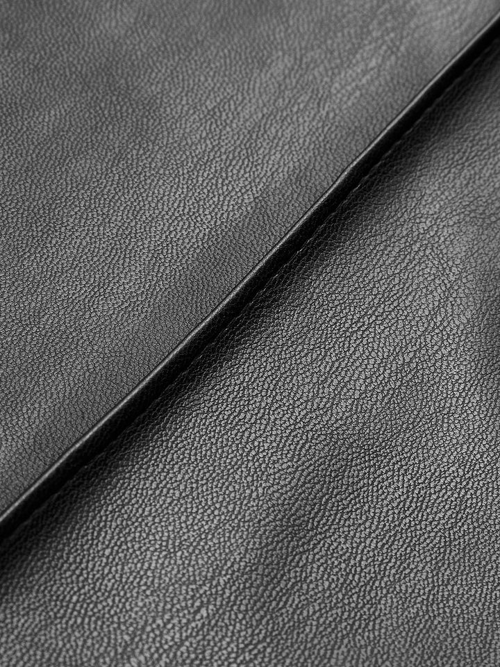 Tilly | Women's High Waist Faux Leather Pants with Split Detail-Metro Lane Plaza