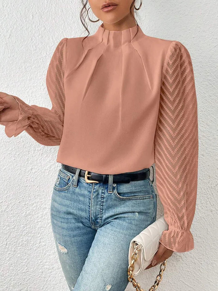 Sophia|Women's Long Sleeve Top-Metro Lane Plaza