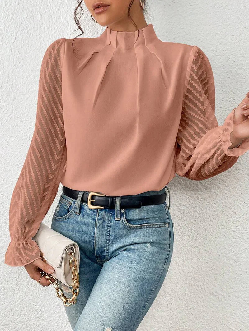 Sophia|Women's Long Sleeve Top-Metro Lane Plaza