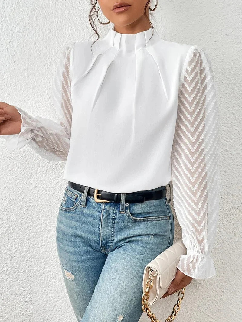 Sophia|Women's Long Sleeve Top-Metro Lane Plaza