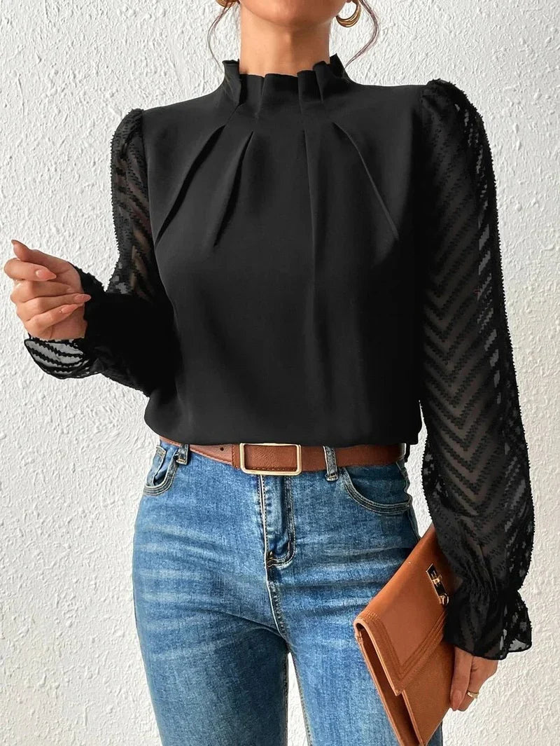 Sophia|Women's Long Sleeve Top-Metro Lane Plaza