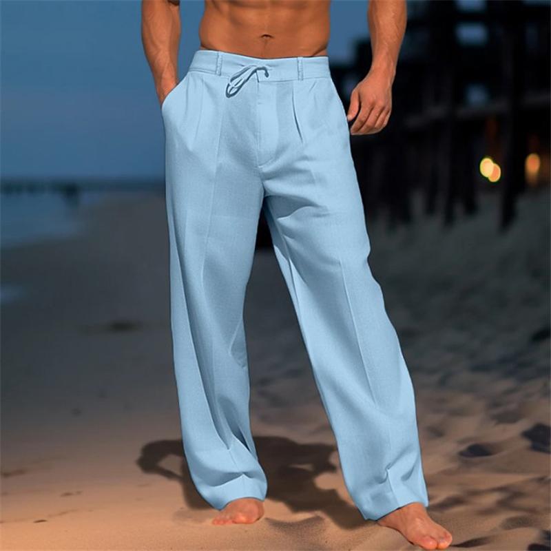 Trey | Men's Pleated Wide Leg Trousers-Metro Lane Plaza