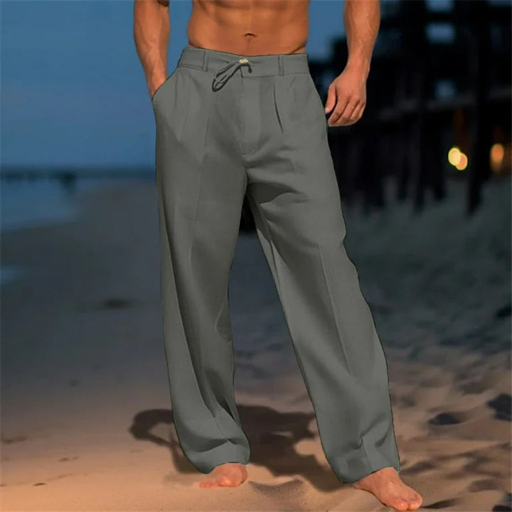 Trey | Men's Pleated Wide Leg Trousers-Metro Lane Plaza