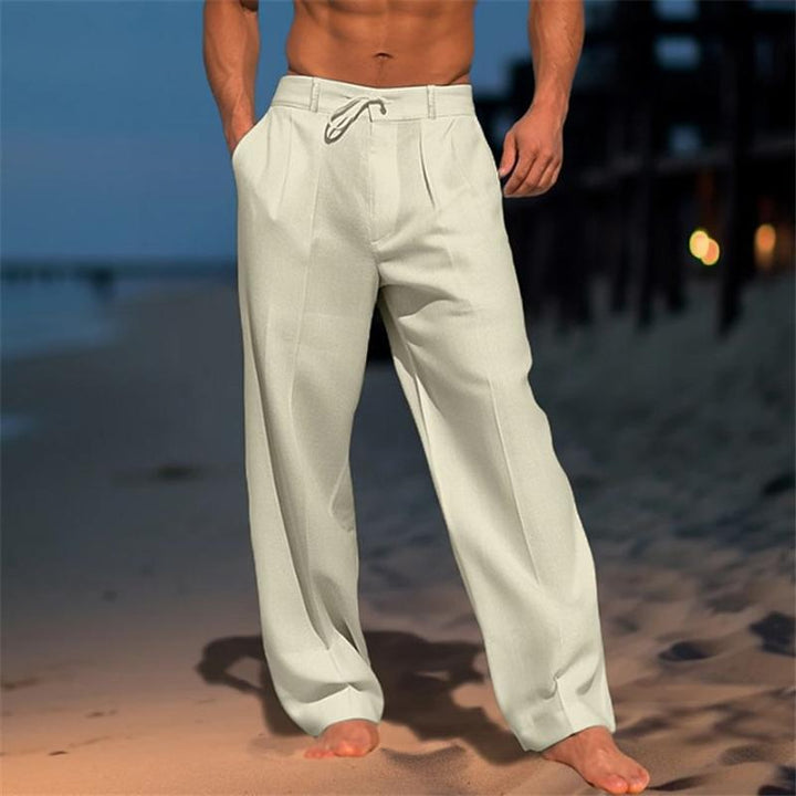 Trey | Men's Pleated Wide Leg Trousers-Metro Lane Plaza