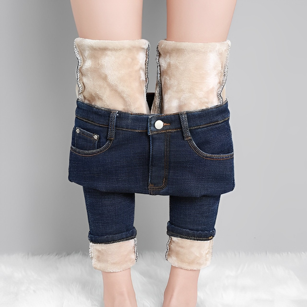 Trixie | Women's Stylish Warm Winter Fleece Jeans-Metro Lane Plaza