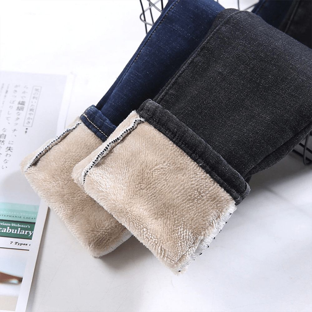 Trixie | Women's Stylish Warm Winter Fleece Jeans-Metro Lane Plaza