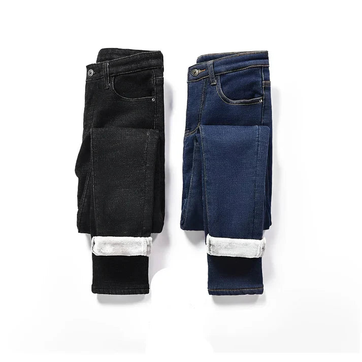 Trixie | Women's Stylish Warm Winter Fleece Jeans-Metro Lane Plaza