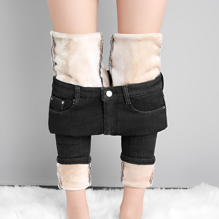 Trixie | Women's Stylish Warm Winter Fleece Jeans-Metro Lane Plaza
