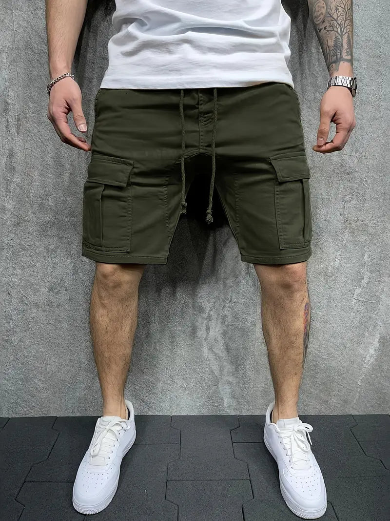 Troy | Men's Casual Cargo Drawstring Shorts-Metro Lane Plaza