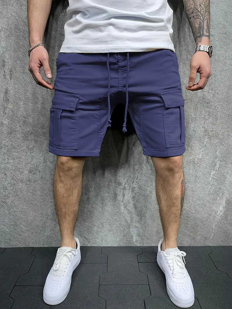 Troy | Men's Casual Cargo Drawstring Shorts-Metro Lane Plaza
