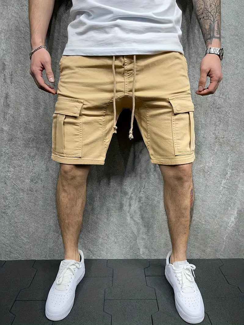 Troy | Men's Casual Cargo Drawstring Shorts-Metro Lane Plaza