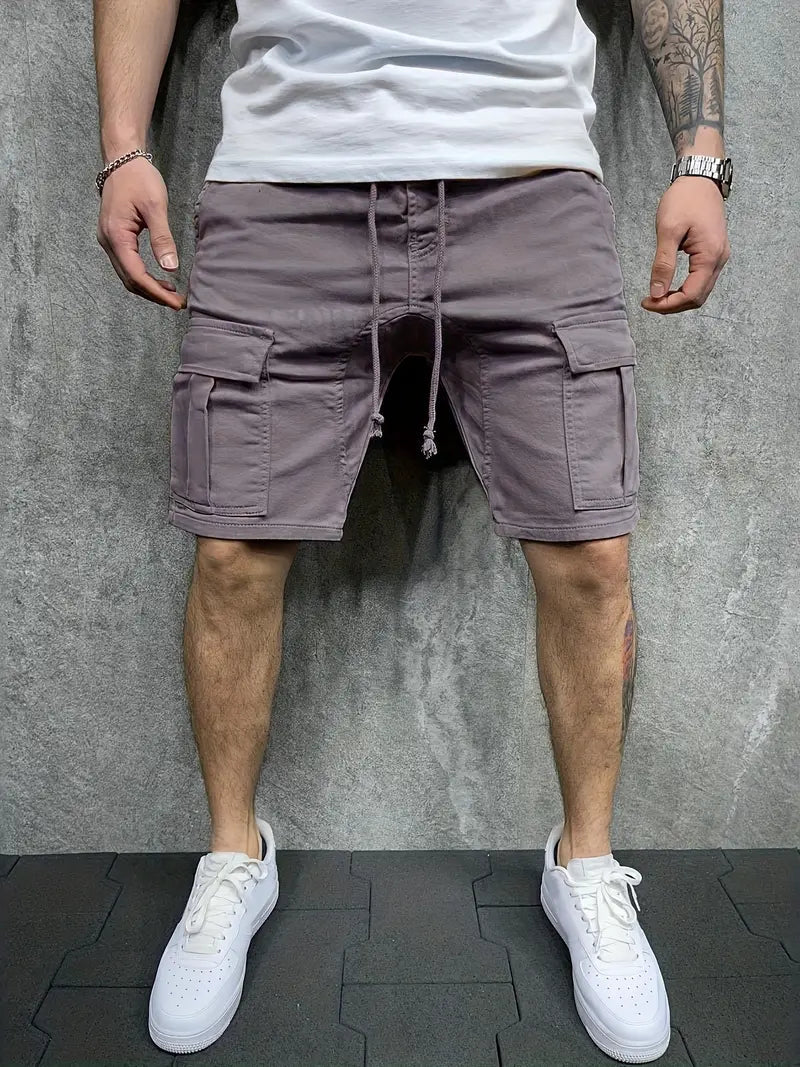 Troy | Men's Casual Cargo Drawstring Shorts-Metro Lane Plaza