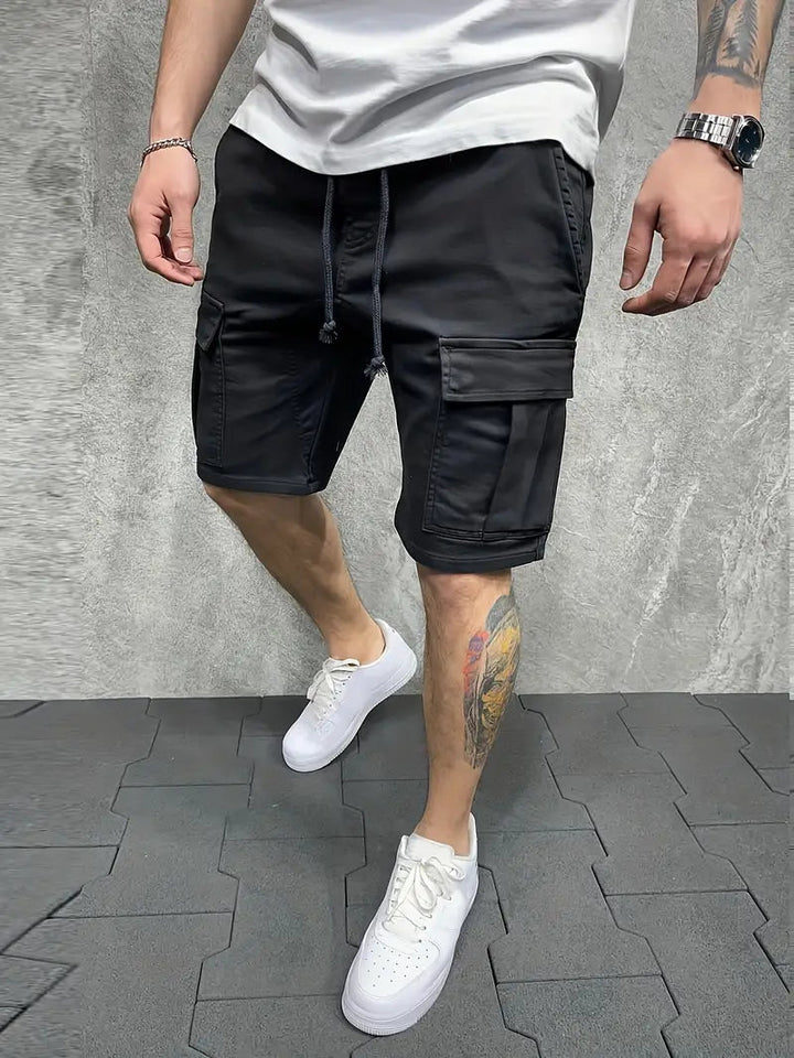 Troy | Men's Casual Cargo Drawstring Shorts-Metro Lane Plaza