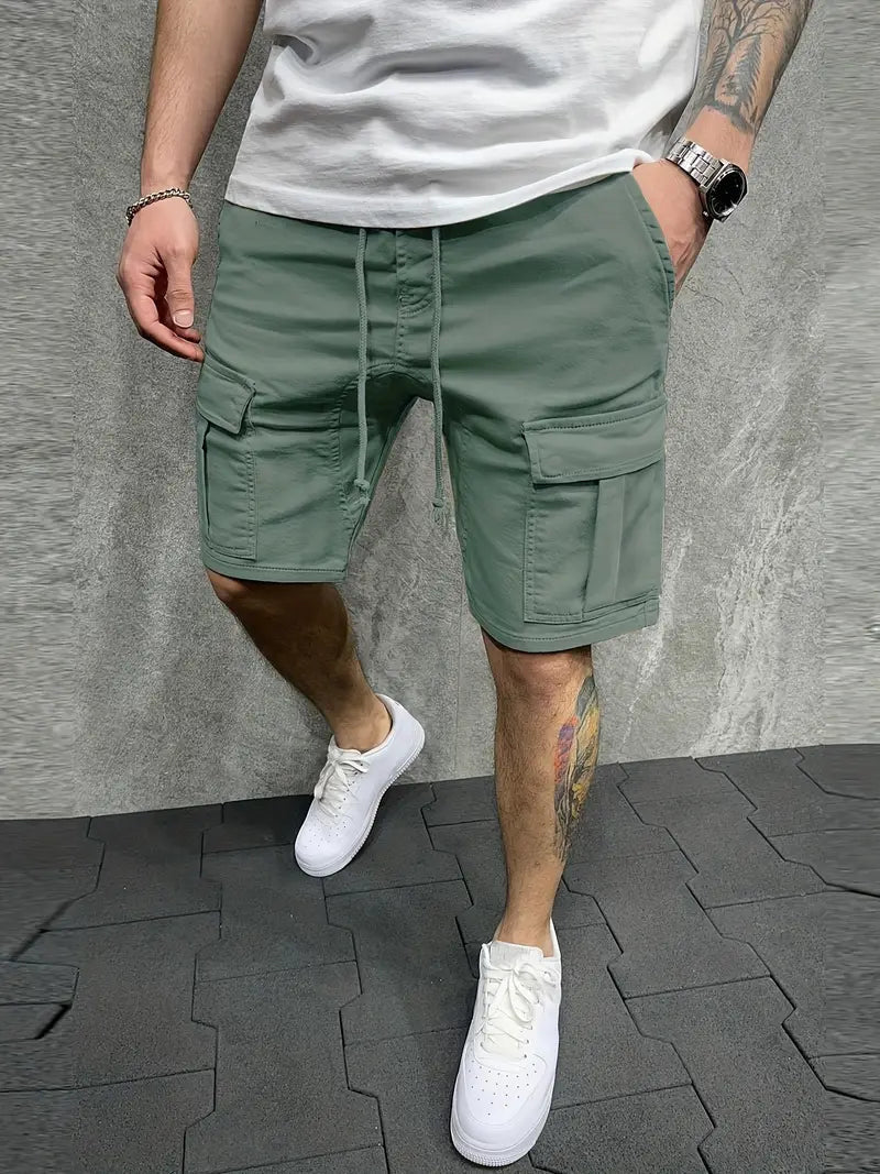 Troy | Men's Casual Cargo Drawstring Shorts-Metro Lane Plaza