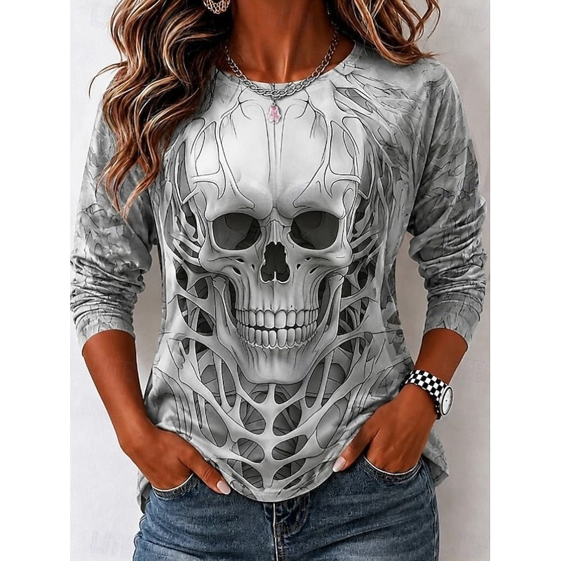 Halloween Skull Long Sleeve Shirt