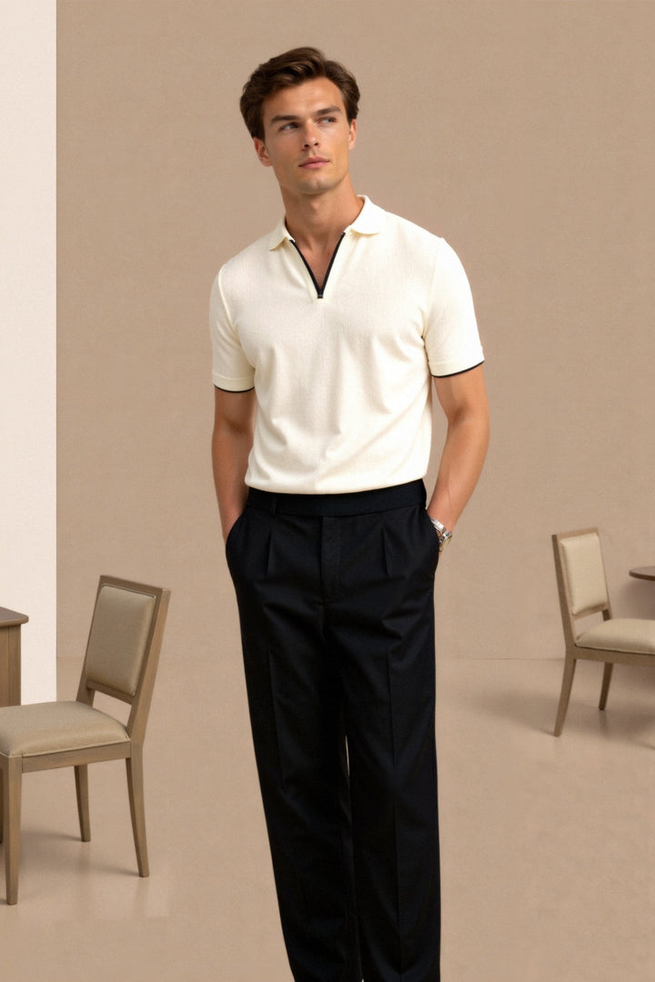 Tyler | Men's Casual Trim Short Sleeve Polo Shirt