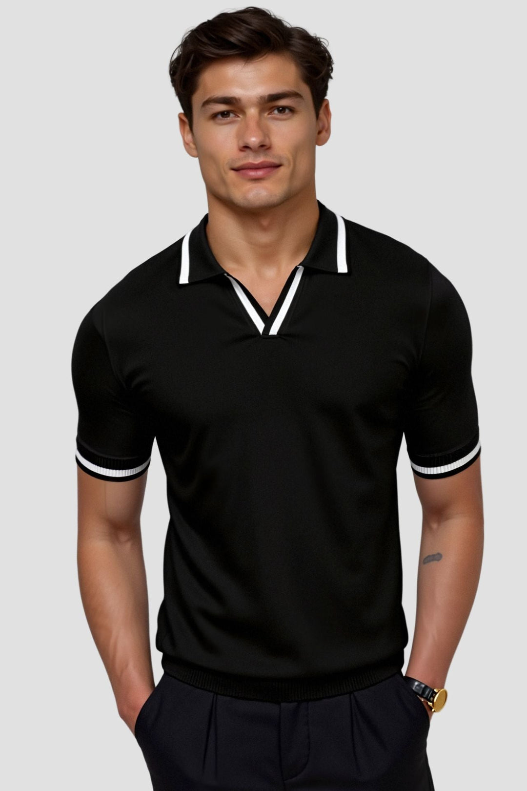 Tyler | Men's Casual Trim Short Sleeve Polo Shirt