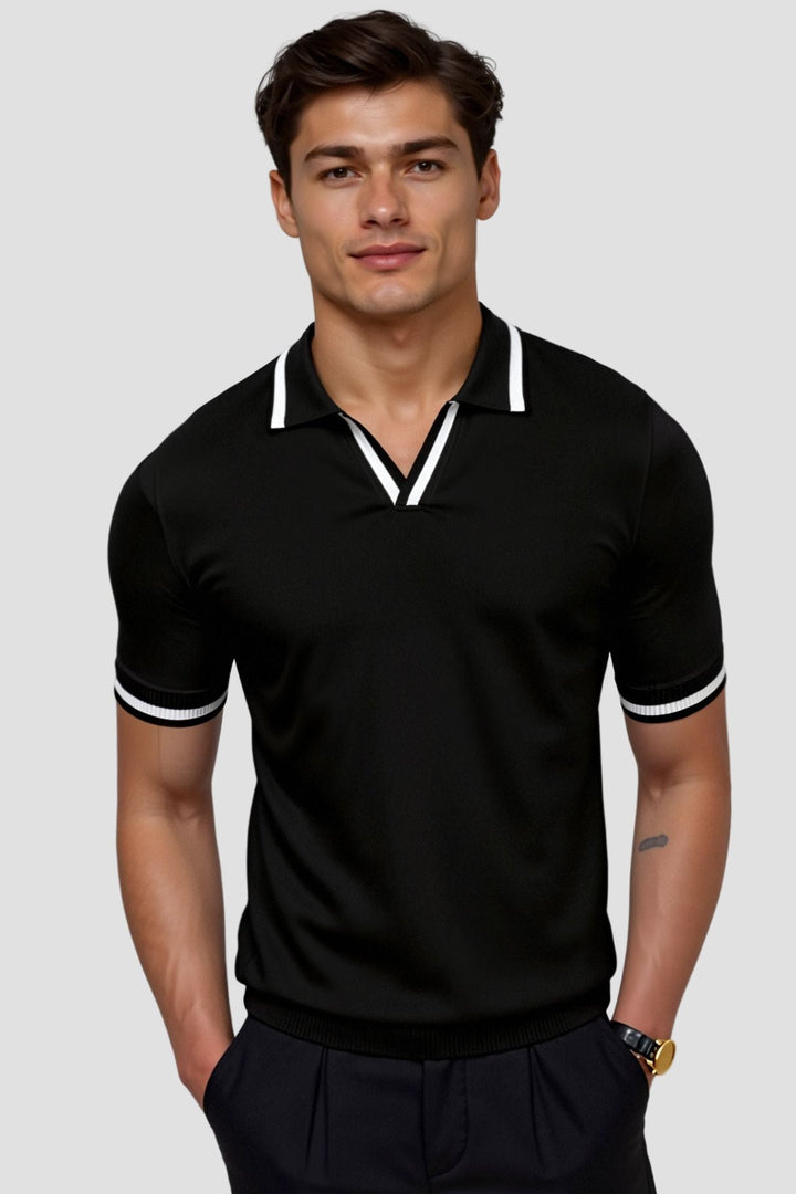 Tyler | Men's Casual Trim Short Sleeve Polo Shirt