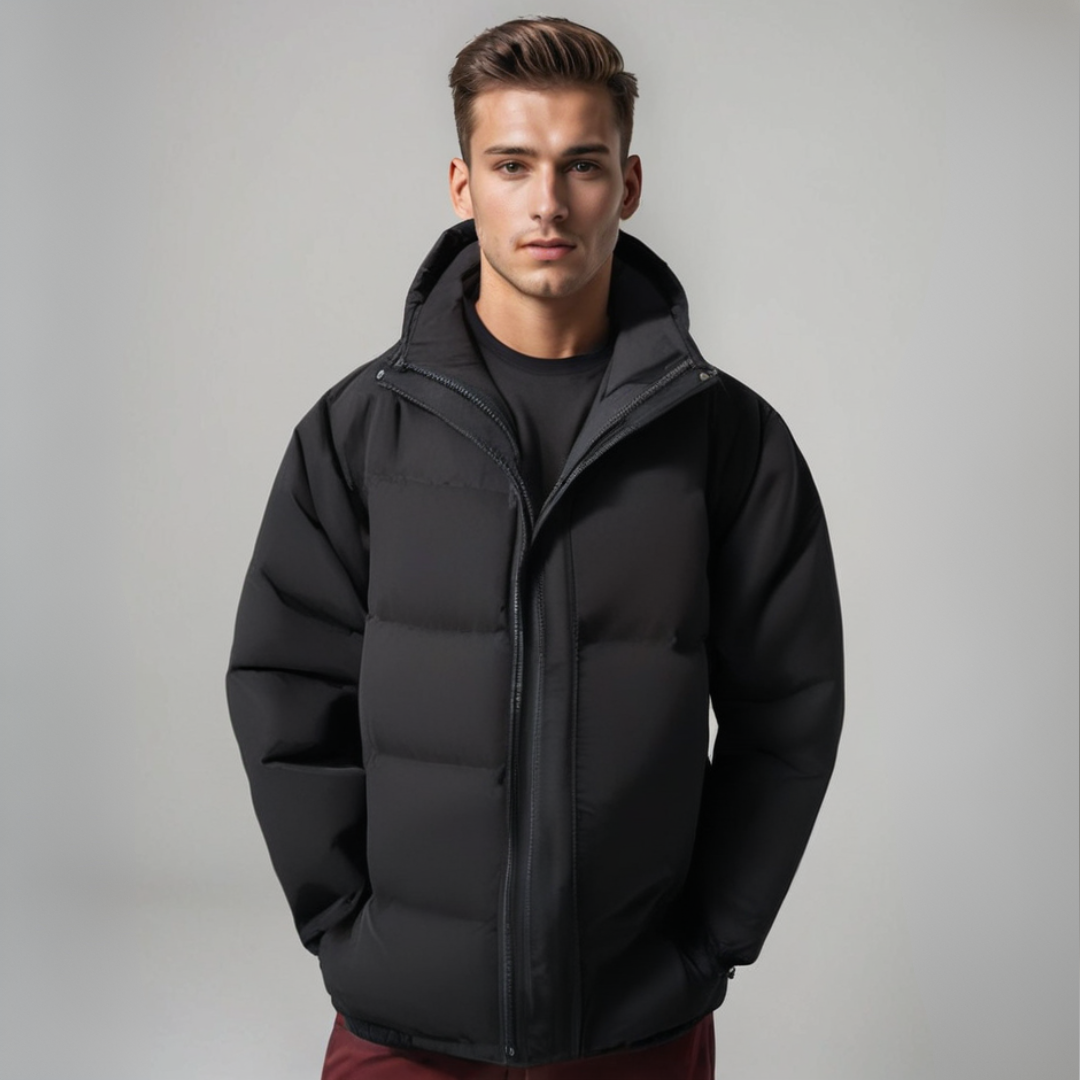 Men's Classic Design Warm Hooded Jacket