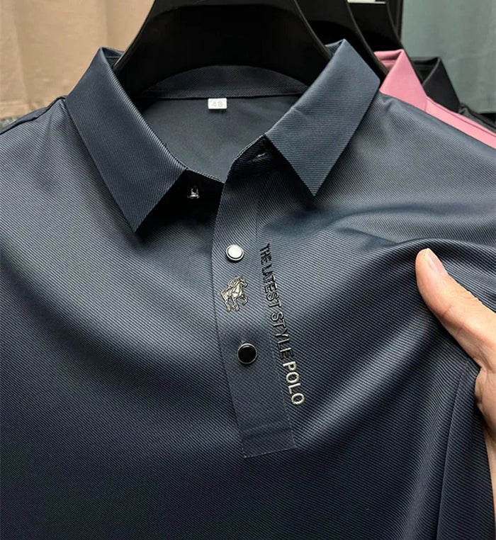 Men's Stretch Polo T-Shirt – Wrinkle-Free Comfort Wear-Metro Lane Plaza