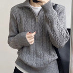 Women's Cotton Zipper Sweater-Metro Lane Plaza