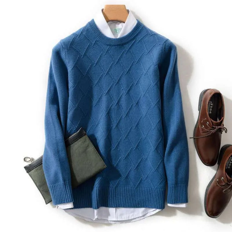 Men's Argyle Cashmere Sweater