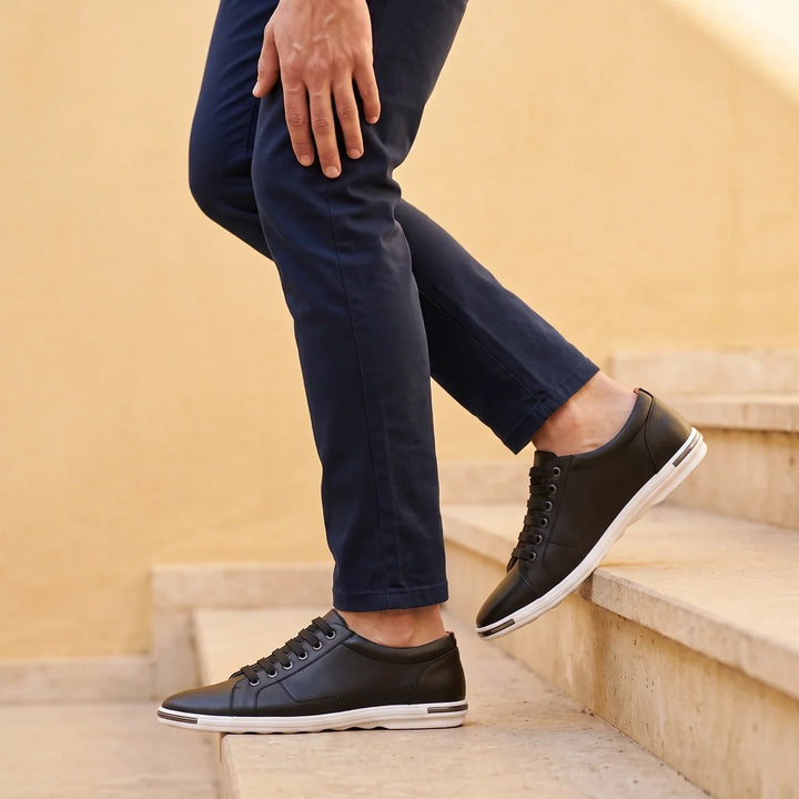 Lave sneakers i ægte læder til herrer