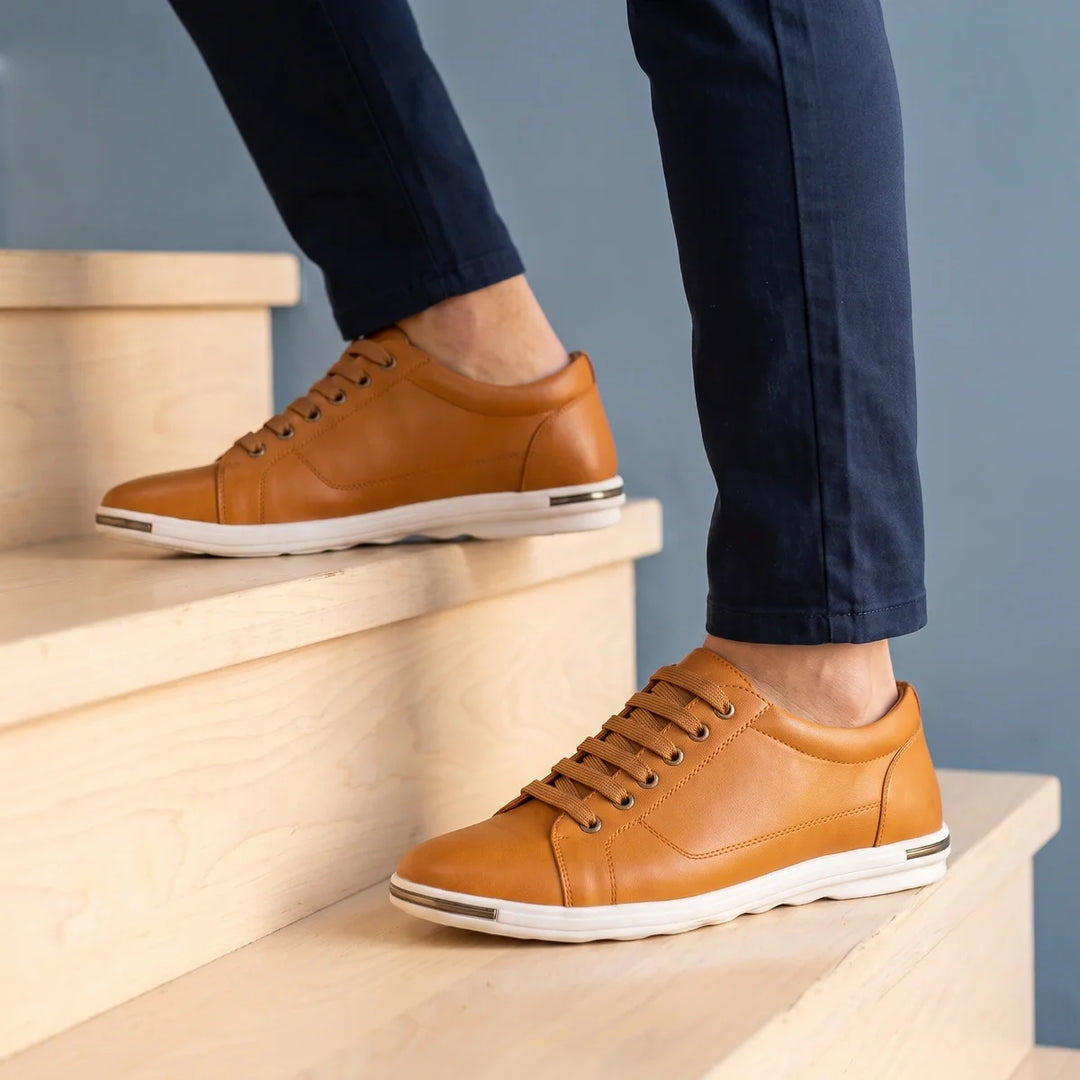 Lave sneakers i ægte læder til herrer
