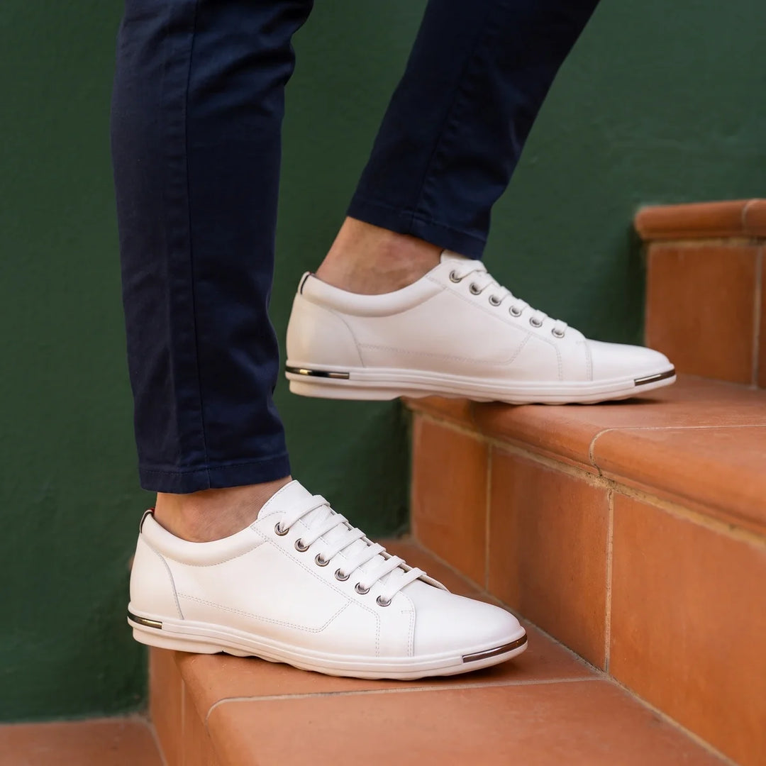Lave sneakers i ægte læder til herrer