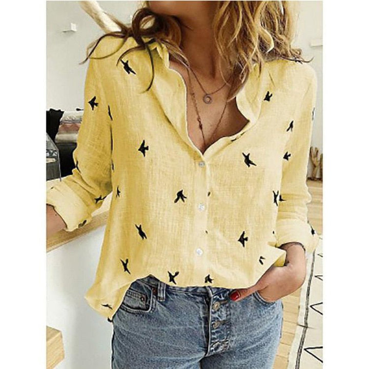 Sofia | Women's Stylish Linen Blouse-Metro Lane Plaza