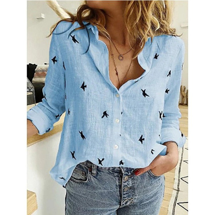 Sofia | Women's Stylish Linen Blouse-Metro Lane Plaza