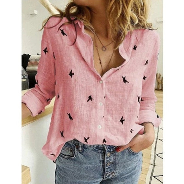Sofia | Women's Stylish Linen Blouse-Metro Lane Plaza
