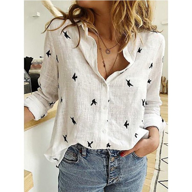 Sofia | Women's Stylish Linen Blouse-Metro Lane Plaza