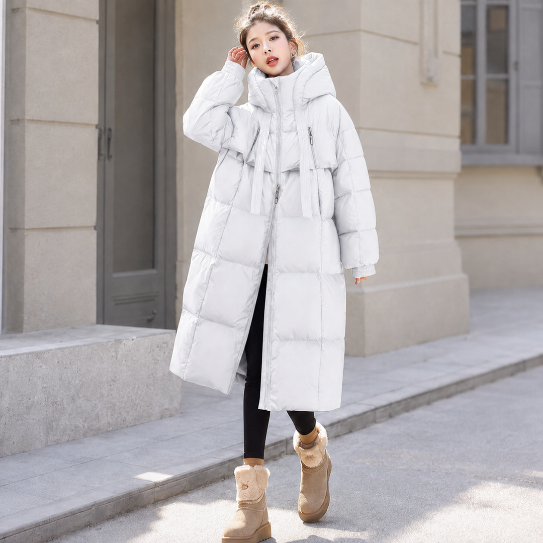 Giacca parka con cappuccio da donna | Cappotto lungo invernale per stile e calore