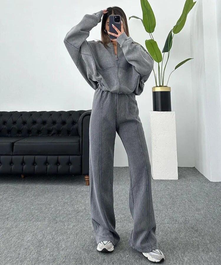 Sophia | Women's Comfortable Lounge-Style Tracksuit for Casual Days-Metro Lane Plaza