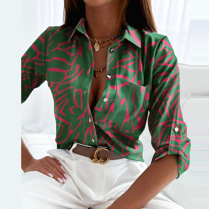 Elisa | Women's Classic Collared Blouse-Metro Lane Plaza