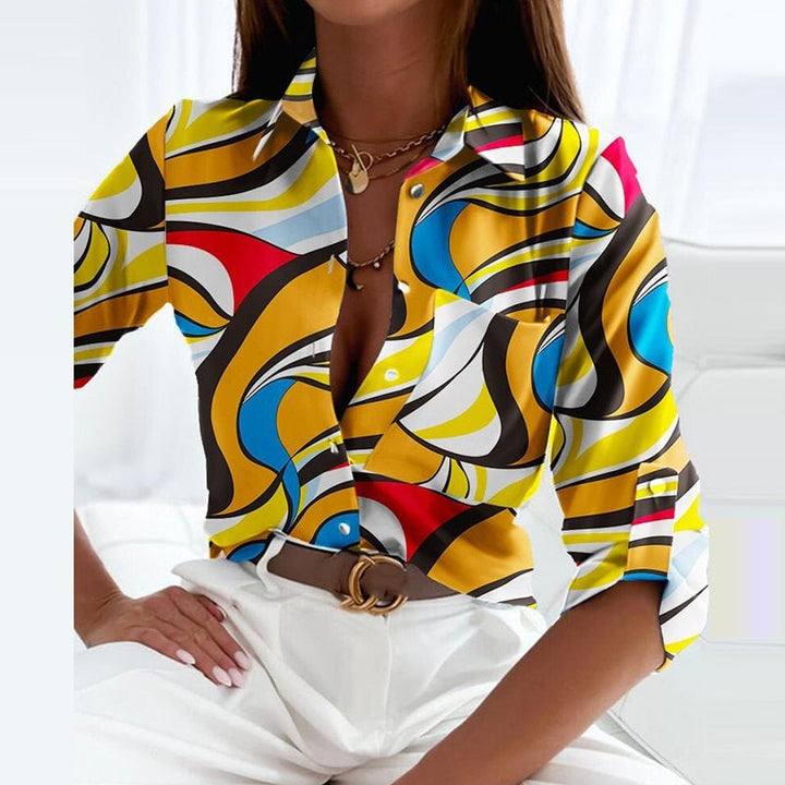 Elisa | Women's Classic Collared Blouse-Metro Lane Plaza