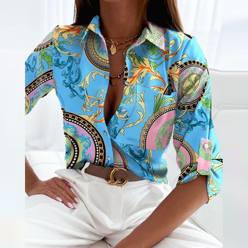 Elisa | Women's Classic Collared Blouse-Metro Lane Plaza