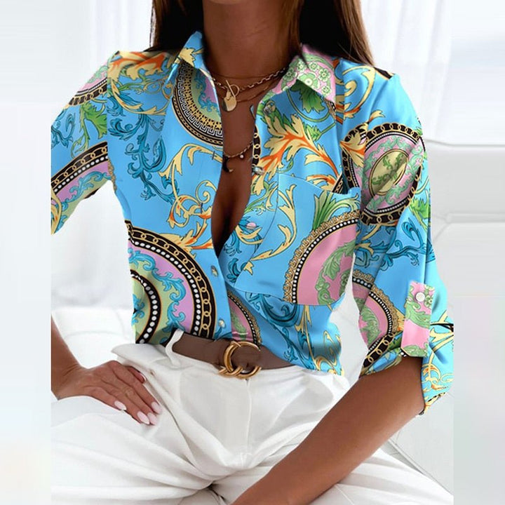 Elisa | Women's Classic Collared Blouse-Metro Lane Plaza