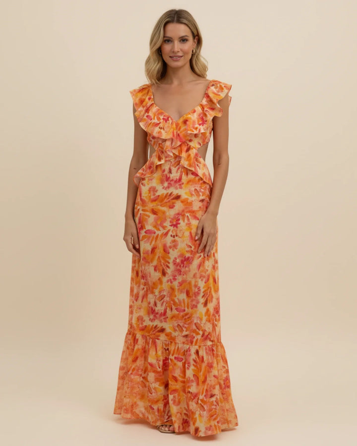 Floral Maxi Dress for Women | Elegant Summer Style-Metro Lane Plaza