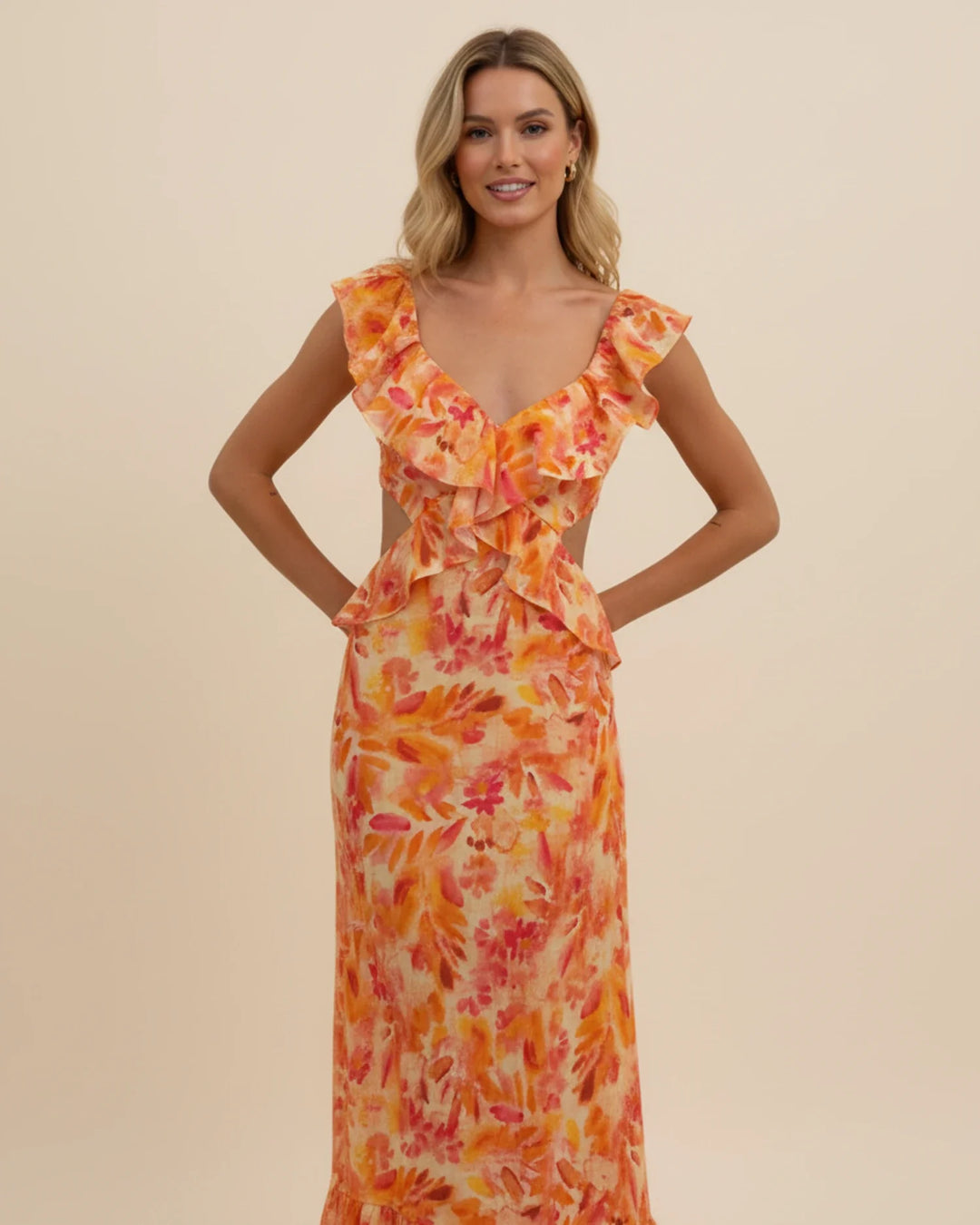 Floral Maxi Dress for Women | Elegant Summer Style-Metro Lane Plaza